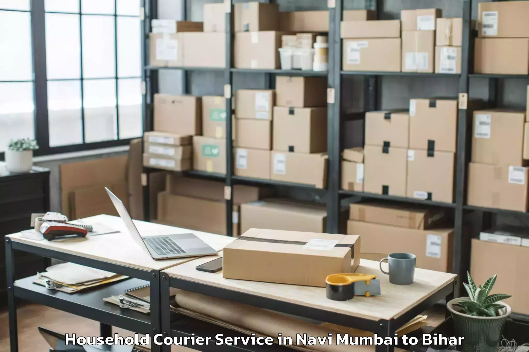 Reliable Navi Mumbai to Chausa Household Courier